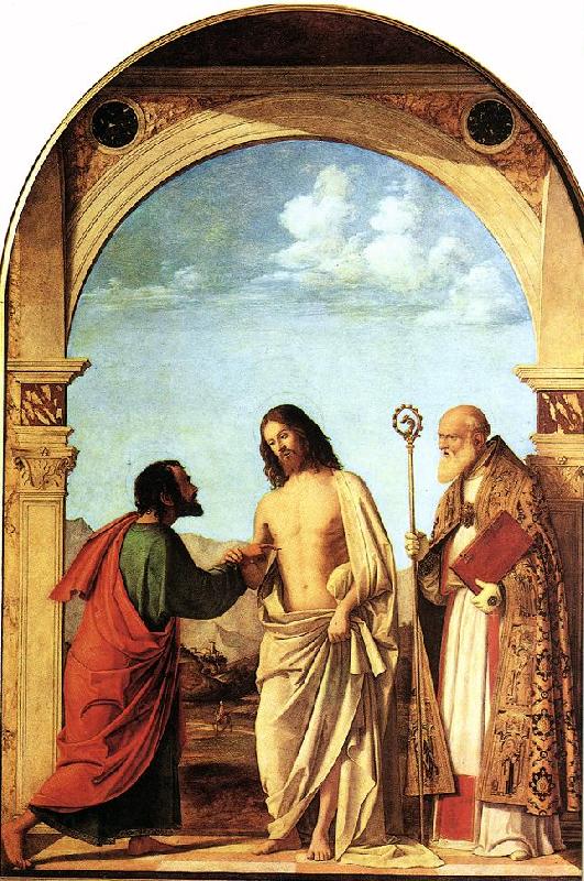 CIMA da Conegliano The Incredulity of St. Thomas with St. Magno Vescovo fg France oil painting art